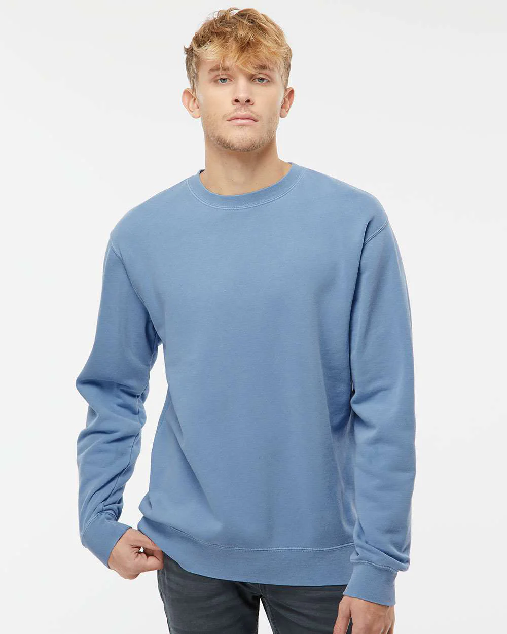 9oz. Unisex Midweight Pigment Dye Crew - Image 34