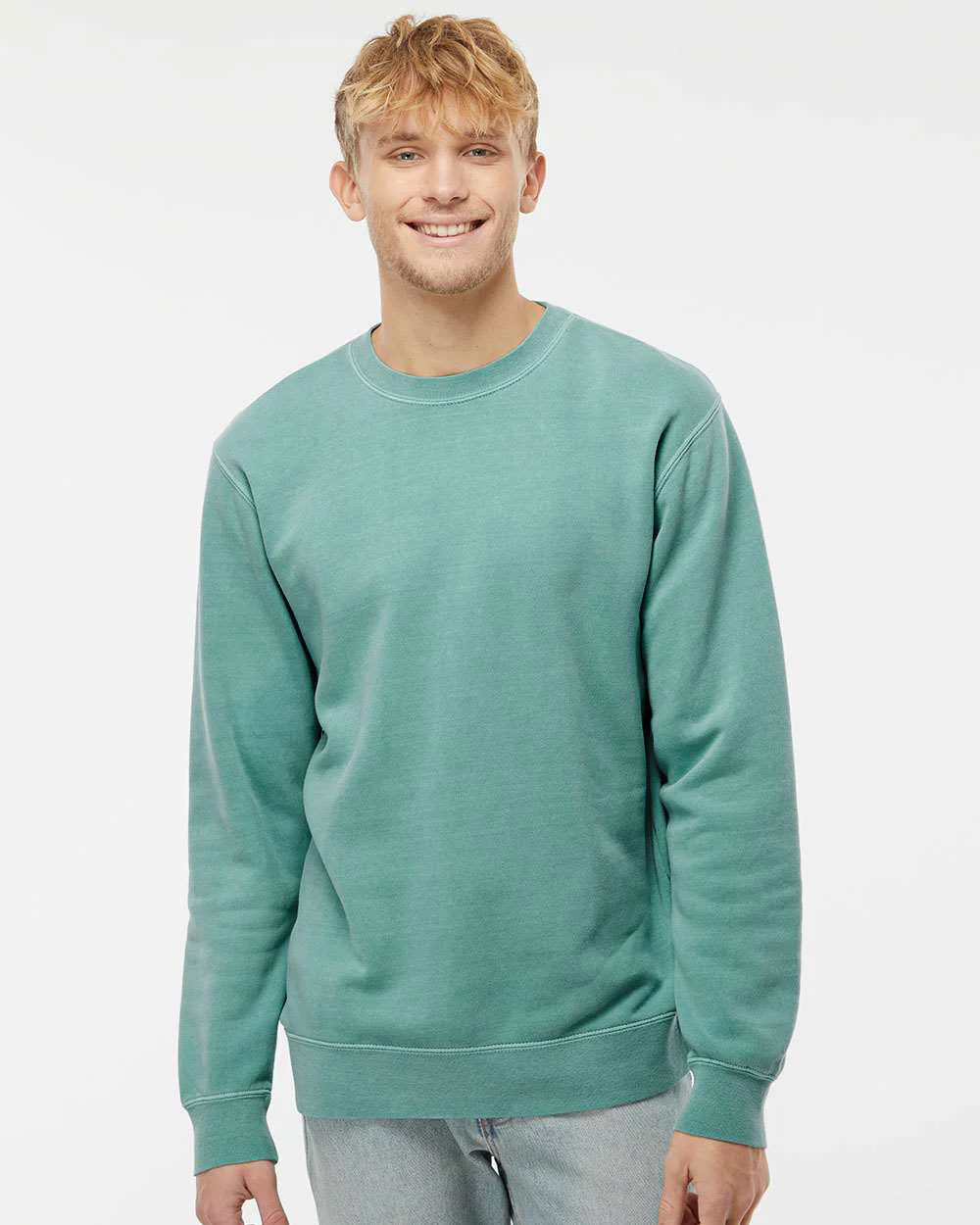 9oz. Unisex Midweight Pigment Dye Crew - Image 40