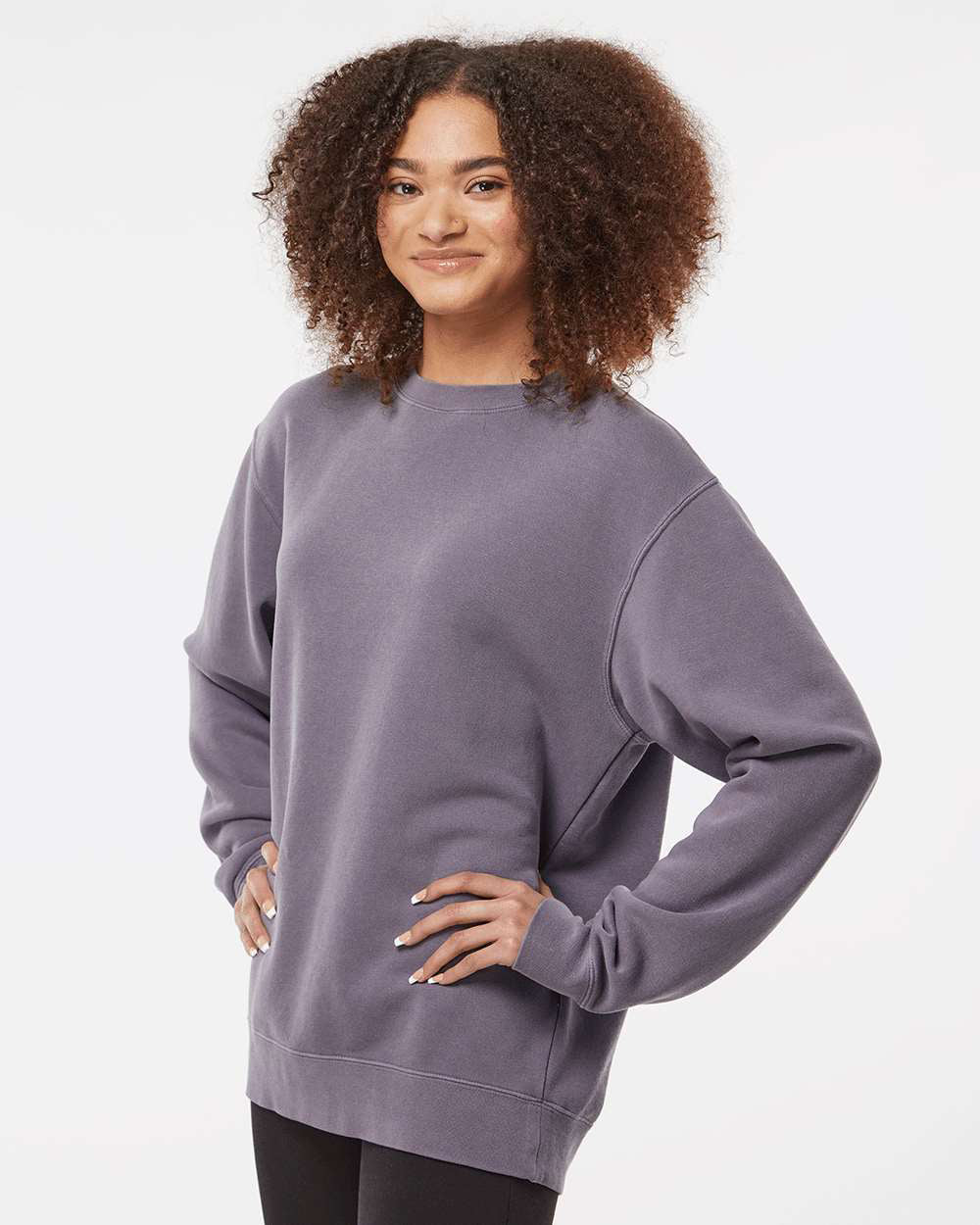 9oz. Unisex Midweight Pigment Dye Crew - Image 23