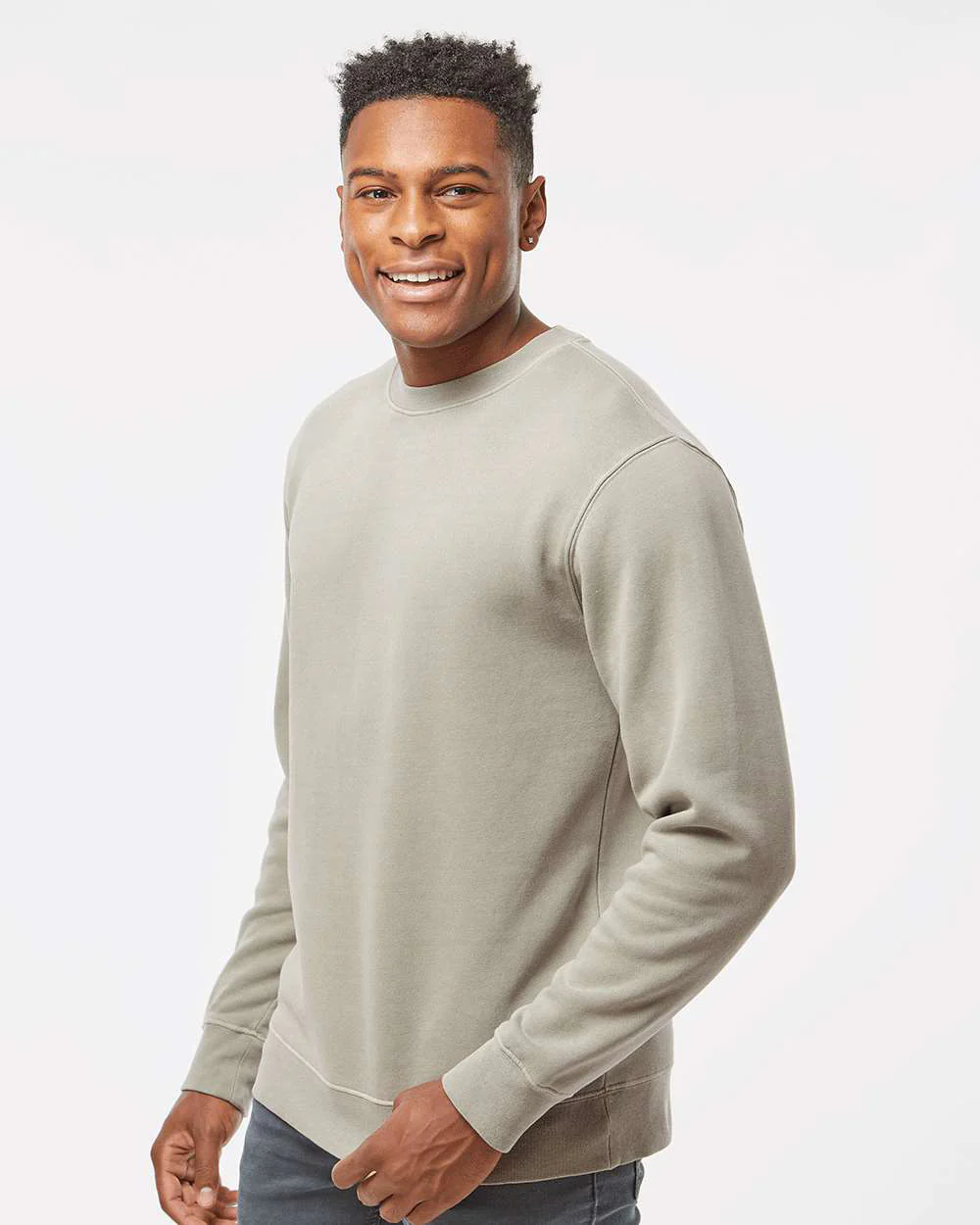 9oz. Unisex Midweight Pigment Dye Crew - Image 3