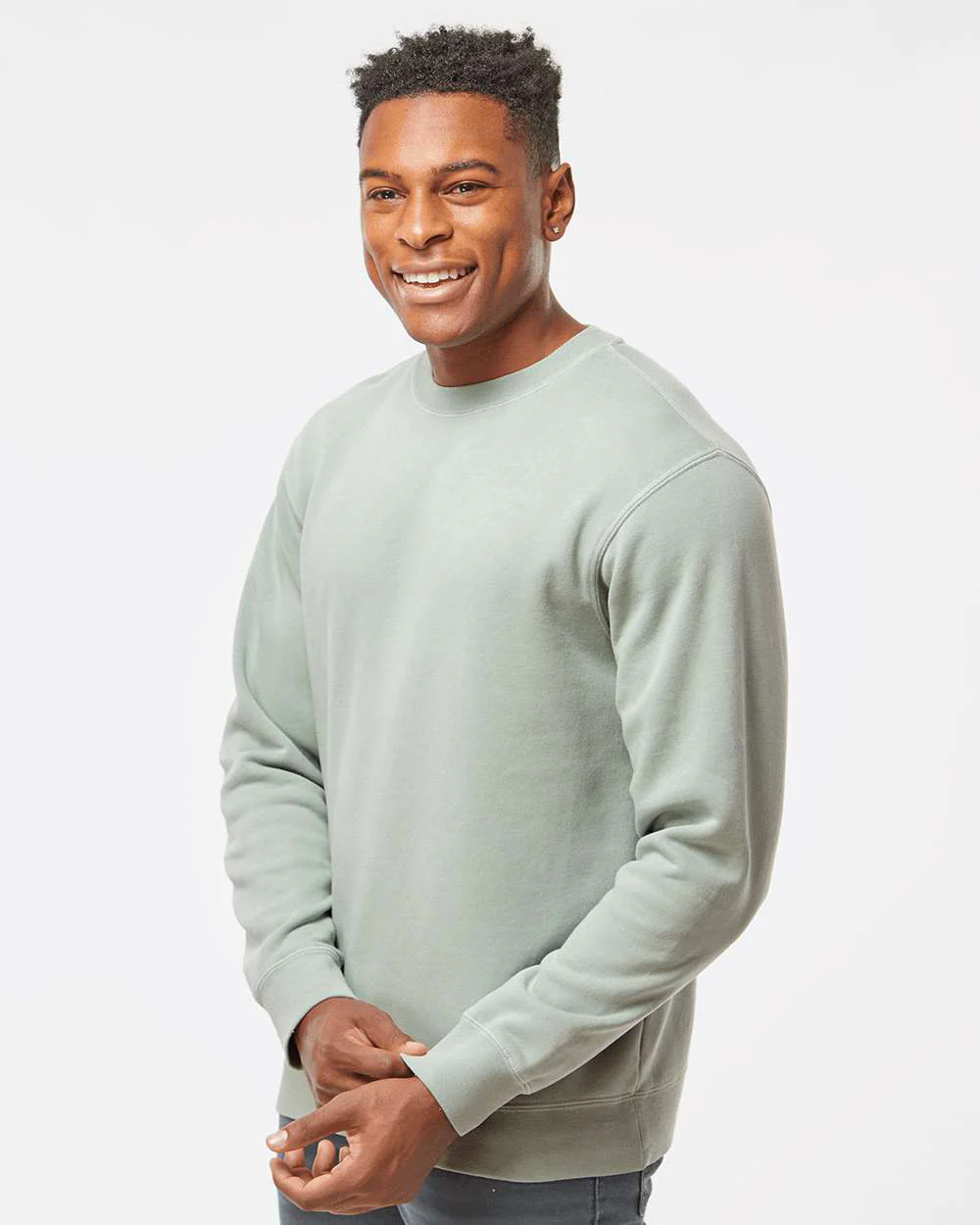 9oz. Unisex Midweight Pigment Dye Crew - Image 35