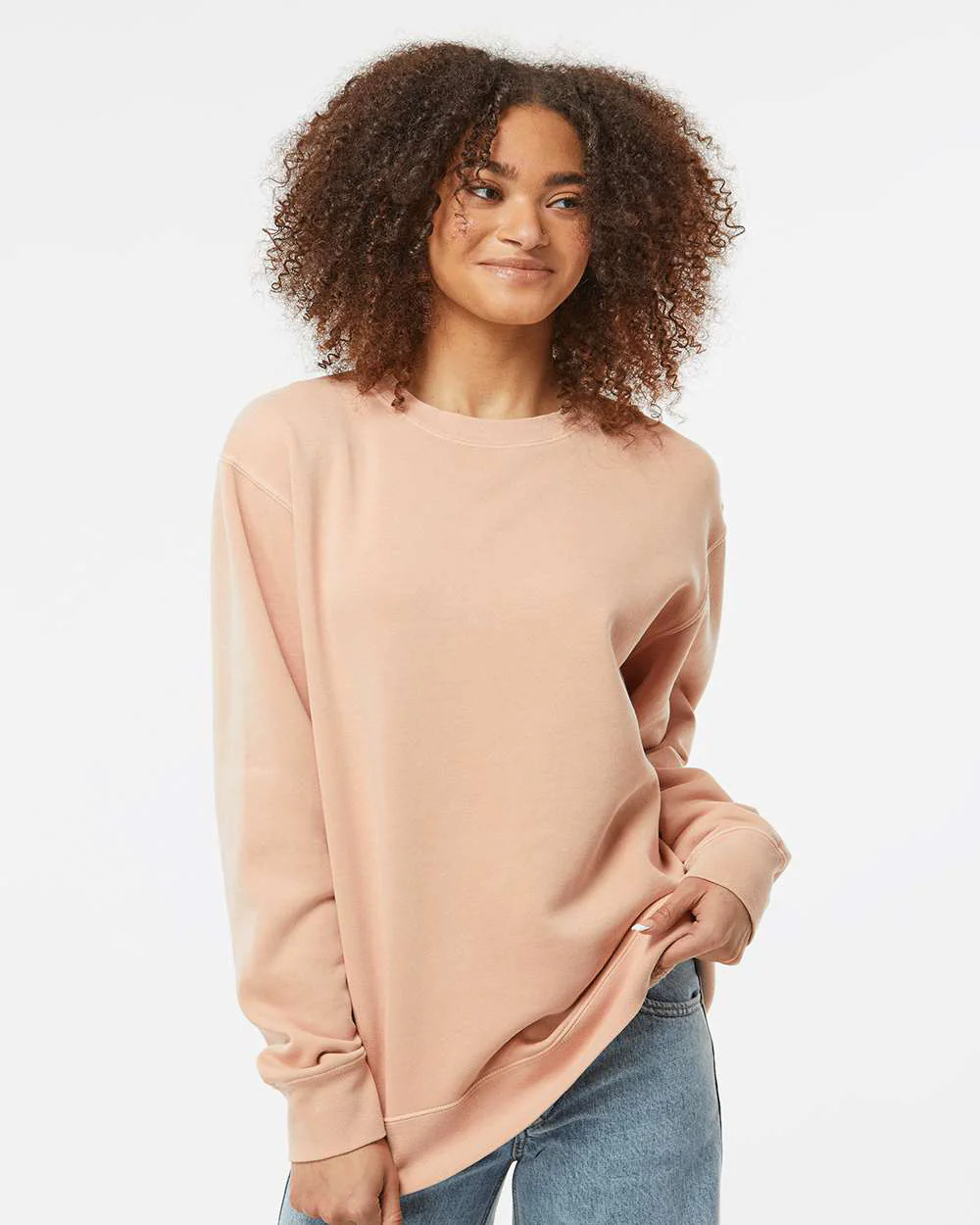 9oz. Unisex Midweight Pigment Dye Crew - Image 40