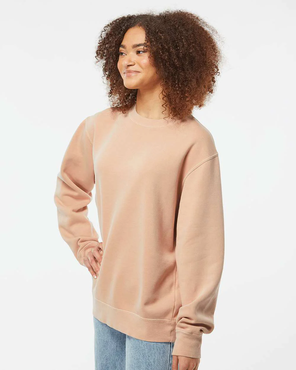 9oz. Unisex Midweight Pigment Dye Crew - Image 41
