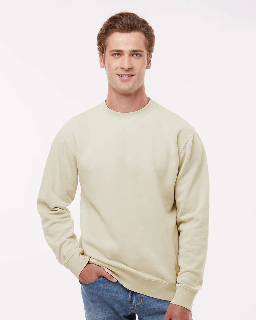 9oz. Unisex Midweight Pigment Dye Crew - Image 46