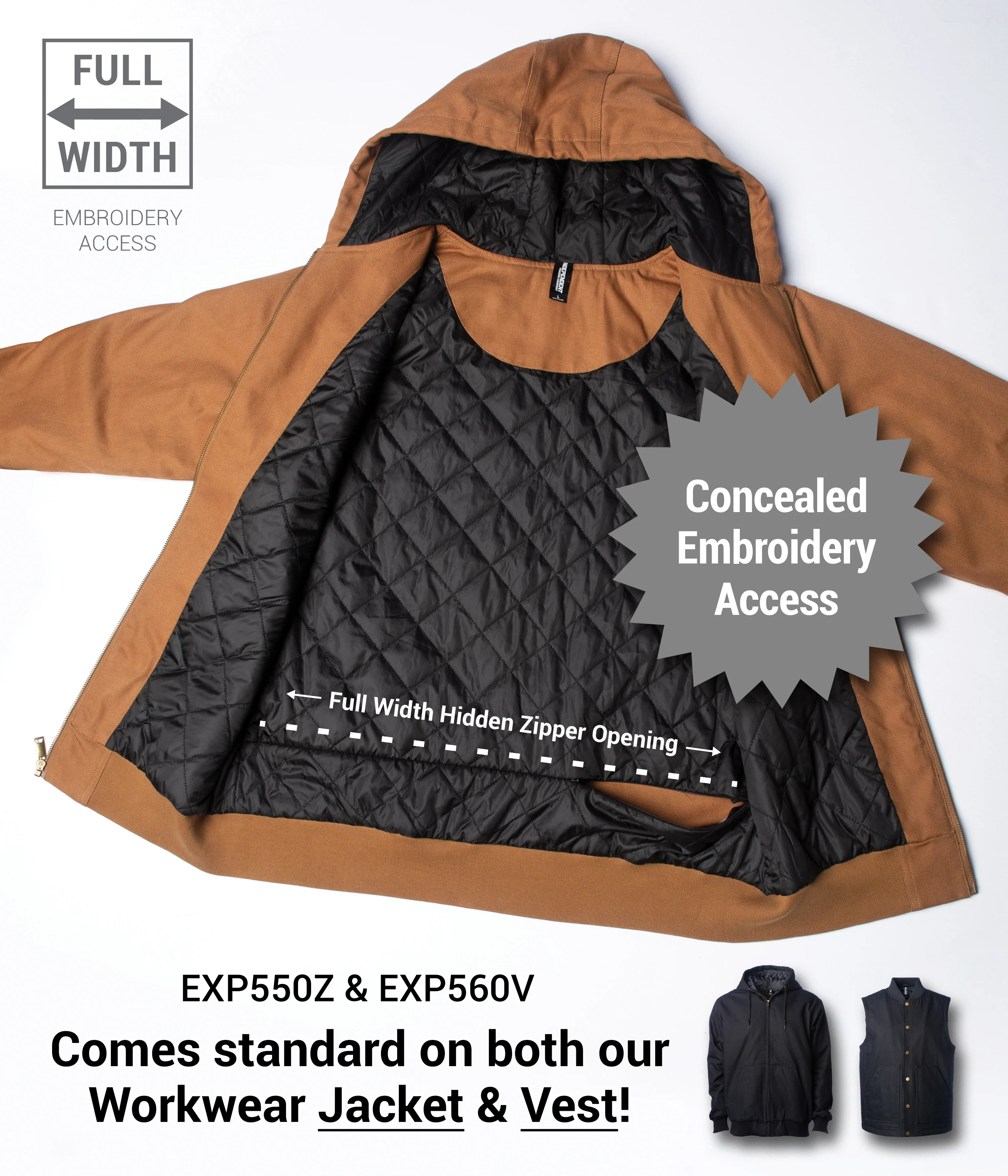 Men’s Insulated Canvas Workwear Jacket - Image 13