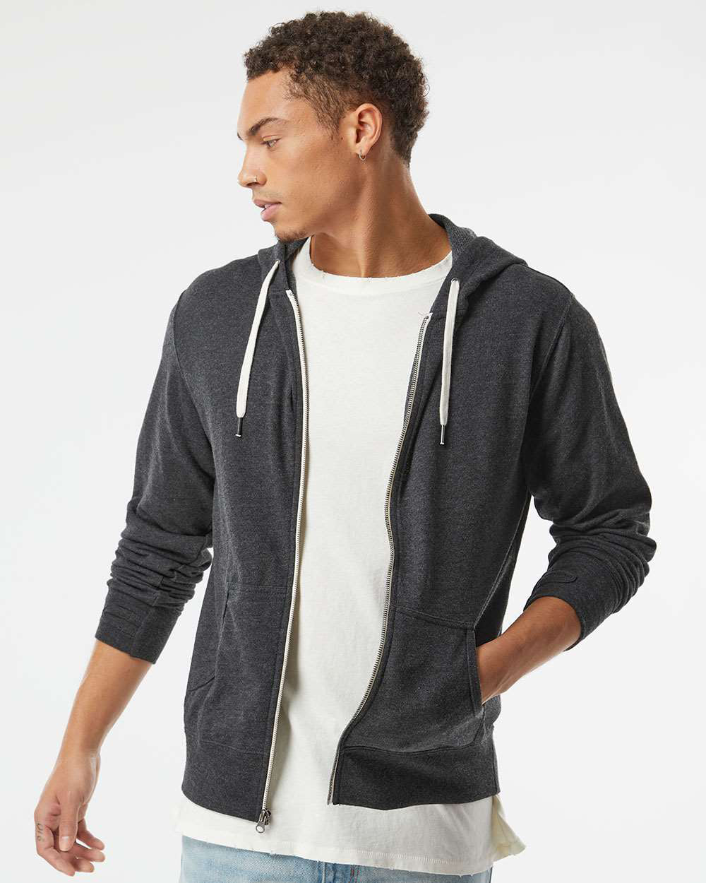 Unisex French Terry Zip Hood - Image 22