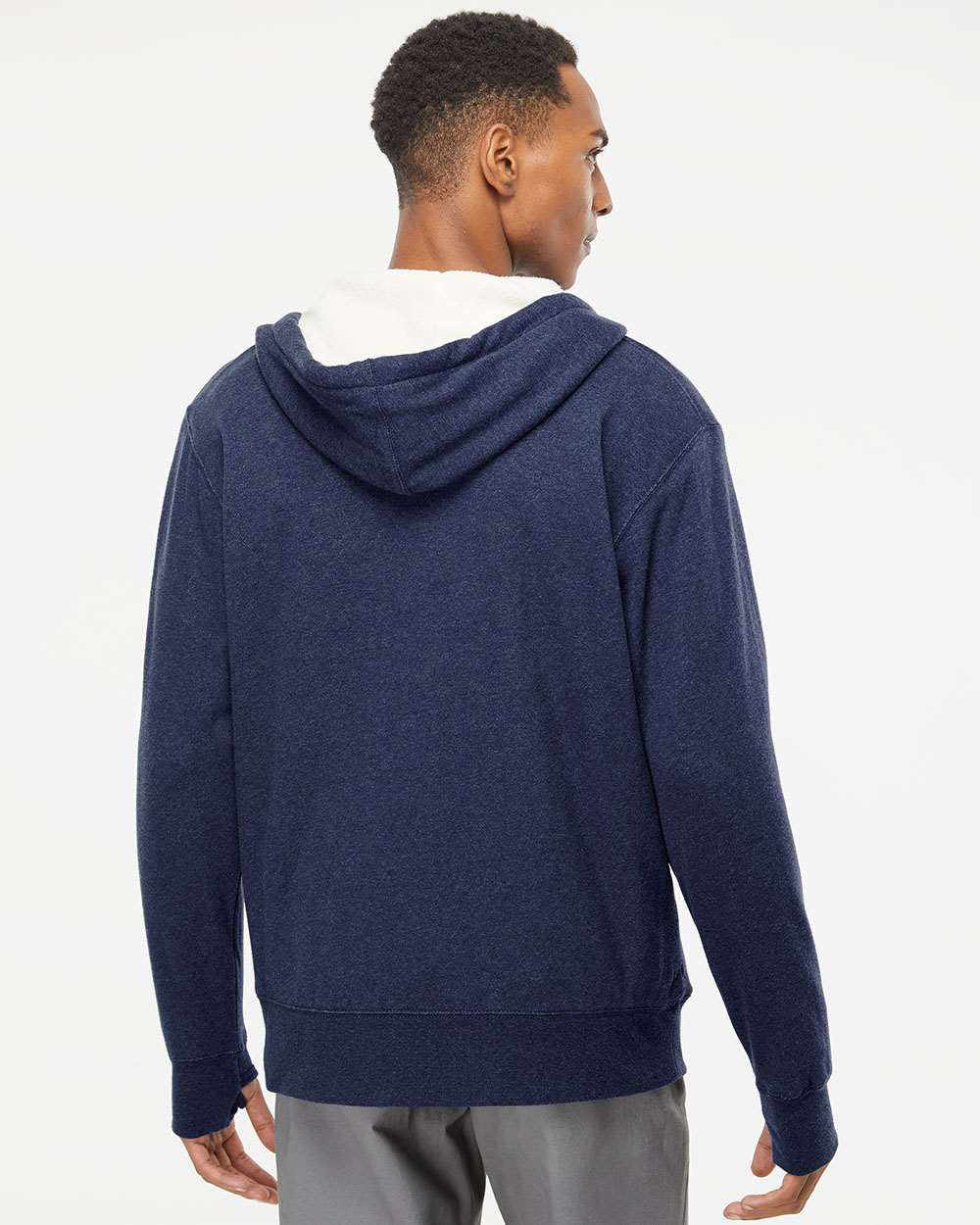 Unisex Heavyweight Sherpa Lined Zip Hood - Image 4