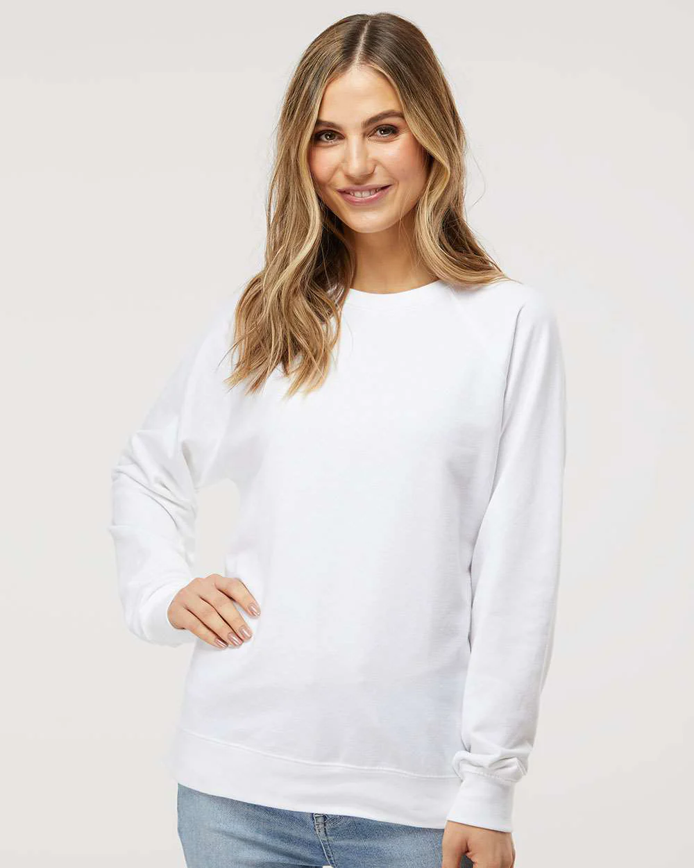 Unisex Lightweight Loopback Terry Crew - Image 70