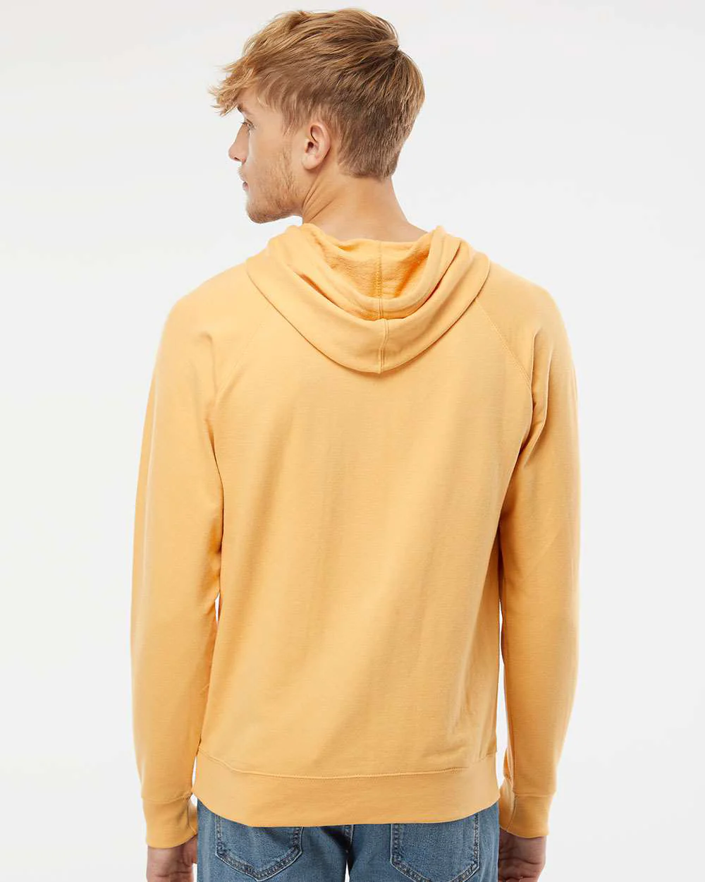 Unisex Lightweight Loopback Terry Hooded Pullover - Image 42