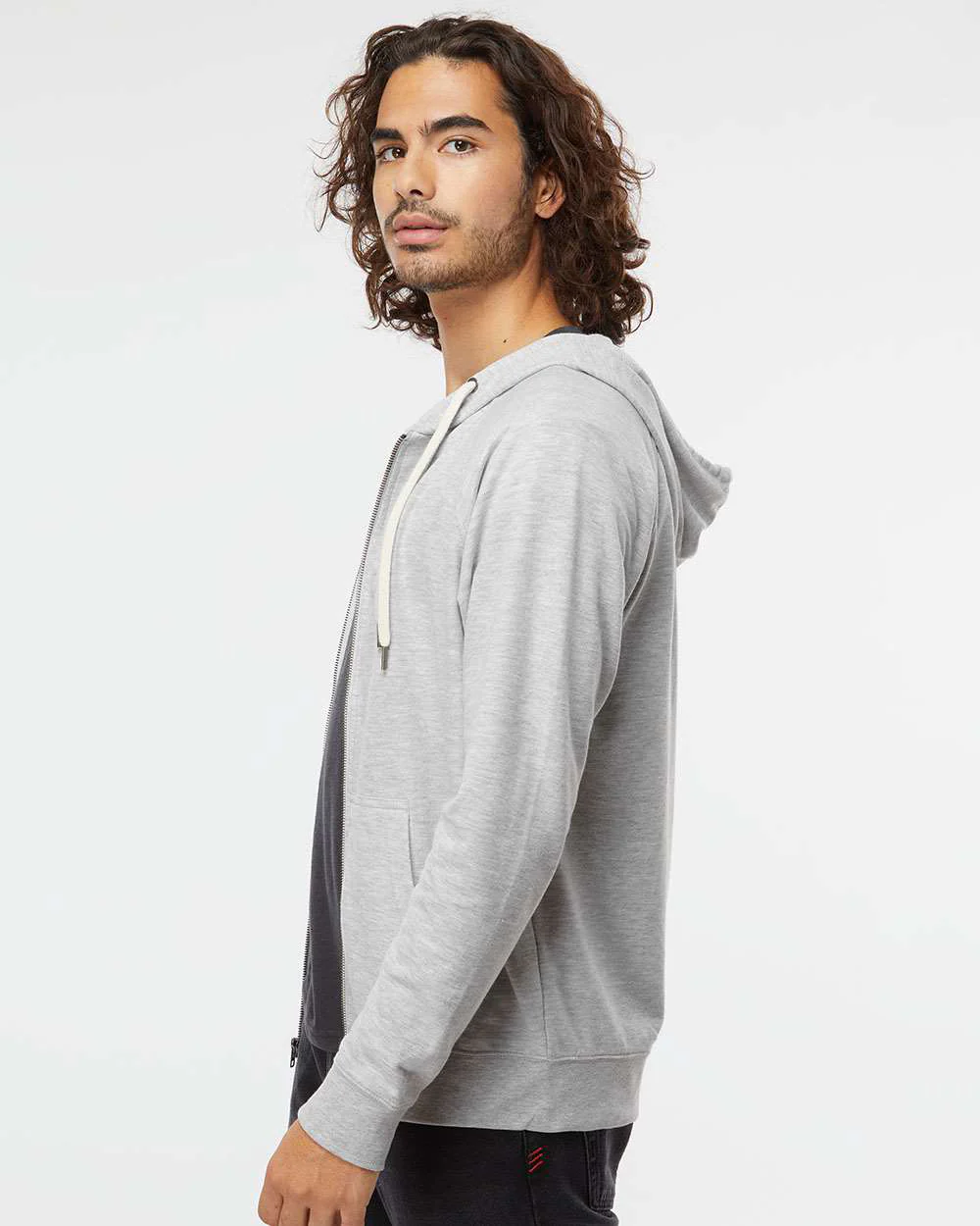 Unisex Lightweight Loopback Terry Zip Hood - Image 14