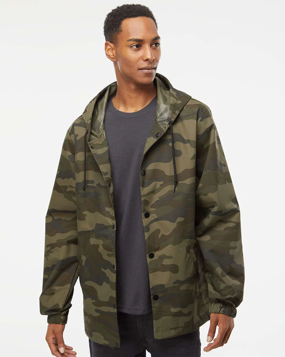 Water Resistant Hooded Windbreaker Coaches Jacket - Image 10