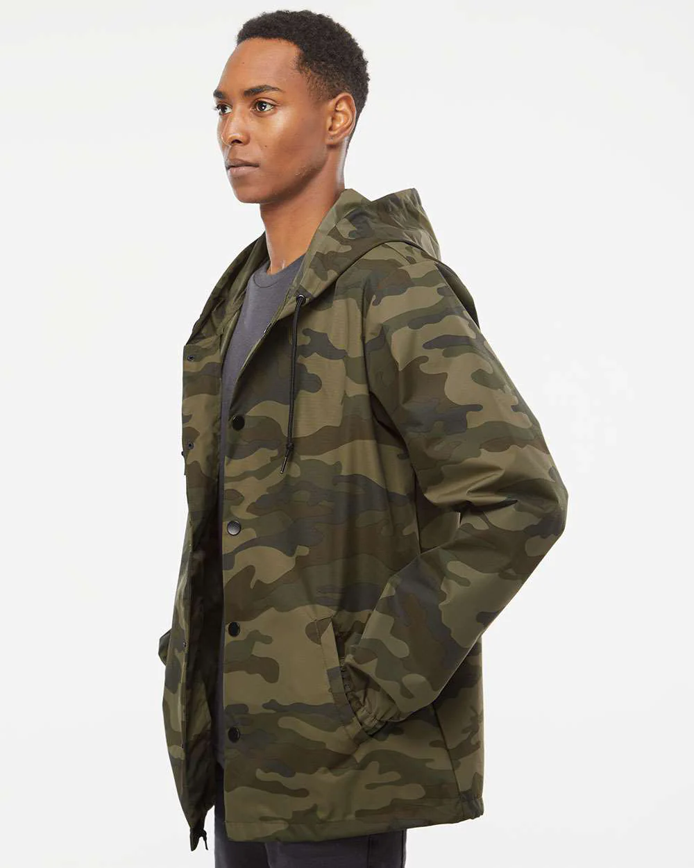 Water Resistant Hooded Windbreaker Coaches Jacket - Image 11